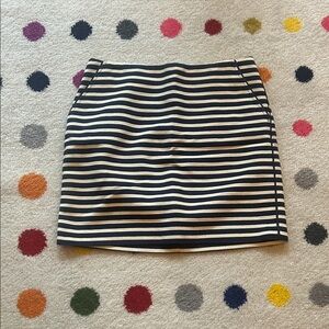 Banana Republic Striped Mini Skirt in Navy and Cream